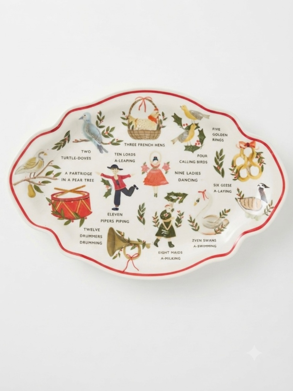 "Twelve Days of Christmas" Decorative Serving Plate
